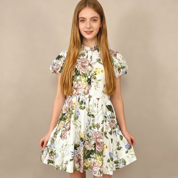 $498 NWOT SEE BY CHLOÉ Floral Print Cotton Multicolor Dress Size 36 - Picture 1 of 11